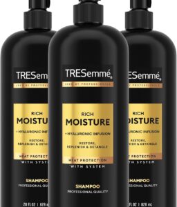 TRESemmé Rich Moisture Hydrating Shampoo 3 Count for Dry Hair Formulated With Pro Style Technology 28 Fl Oz